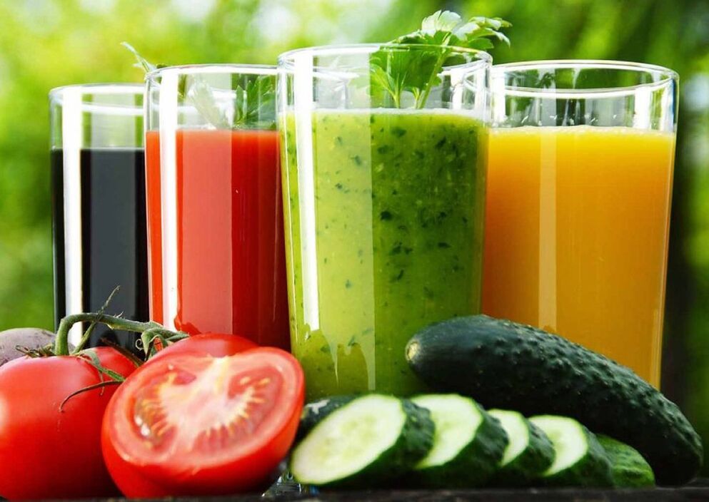 น้ำผลไม้และผักเป็นอาหารที่ดีต่อสุขภาพสำหรับการฟื้นฟูผิว